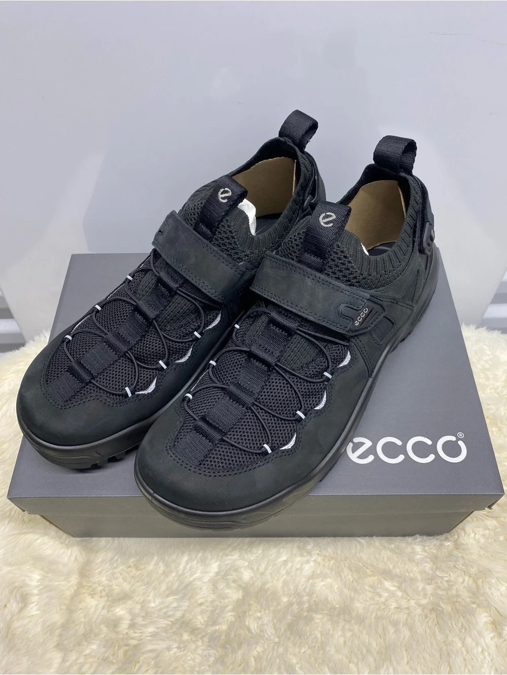 NIB! ECCO Men's Offroad Explorer 2-Strap Rugged Sport Hiking Shoes Size 12-12.5